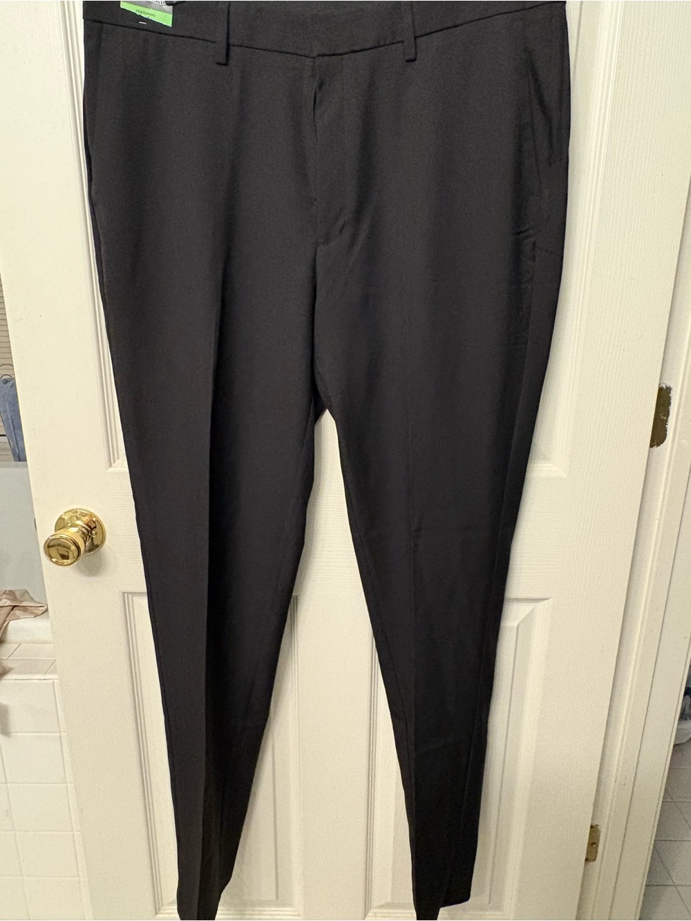 NWT Kenneth Cole Reaction Techni-Cole Slim Fit Performance Pant Black 38x34